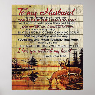 Op mijn man   Mooie decor voor het gezin Poster