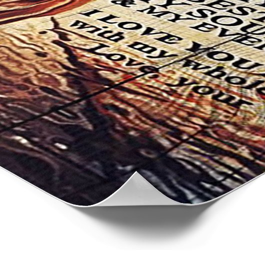 Op mijn man ontwerp | Brief aan echtgenoot Poster (Hoek)