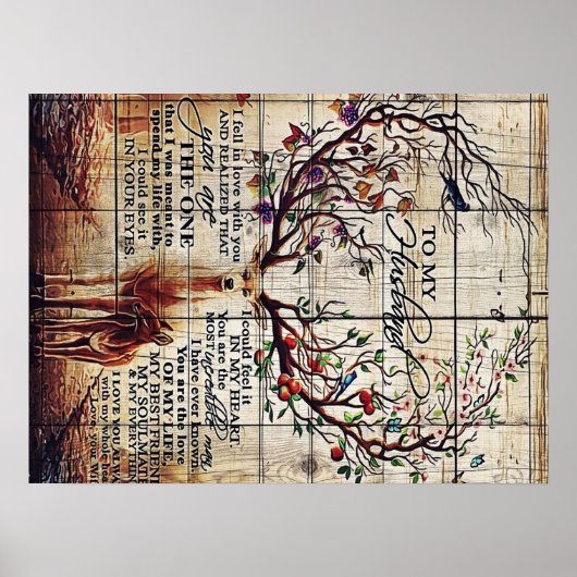 Op mijn man ontwerp | Brief aan echtgenoot Poster (Voorkant)