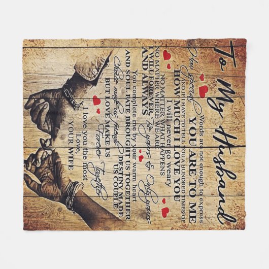 Op mijn man | Perfect cadeau voor de man Fleece Deken (Voorkant (Horizontaal))