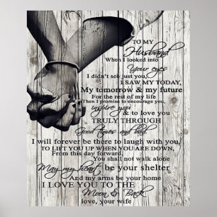 Op mijn man   Trendy Gift voor je man Poster