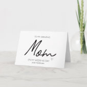 Op mijn moeder bruiloft bedankt voor de bruiden mo kaart (Voorkant)