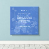 Op mijn moeder gedicht canvas afdruk (Insitu (Houten vloer))