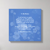 Op mijn moeder gedicht canvas afdruk (Voorkant)