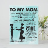 Op mijn moederontwerp | Brief aan mama Menu (Staand voorkant)