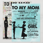 Op mijn moederontwerp | Brief aan mama Menu (Voorkant / Achterkant)