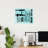 Op mijn moederontwerp | Brief aan mama Poster (Thuiskantoor)