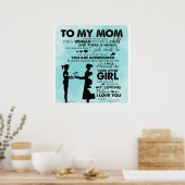 Op mijn moederontwerp | Brief aan mama Poster (Keuken)