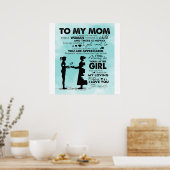 Op mijn moederontwerp | Brief aan mama Poster (Keuken)