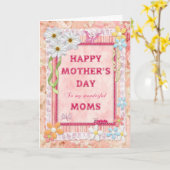 Op mijn momen, een Moederdag kaart (Gele Bloem)