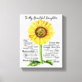 Op mijn mooie dochter canvas afdruk