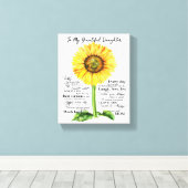 Op mijn mooie dochter canvas afdruk (Insitu (Houten vloer))