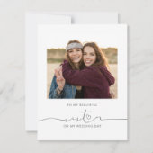 Op mijn mooie zuster op mijn huwelijksdag (Voorkant)