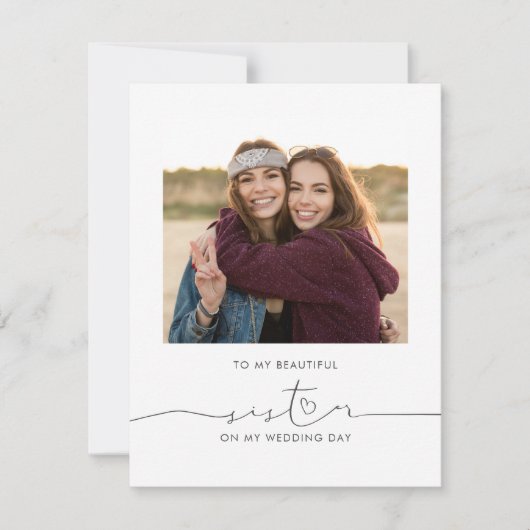 Op mijn mooie zuster op mijn huwelijksdag (Voorkant)