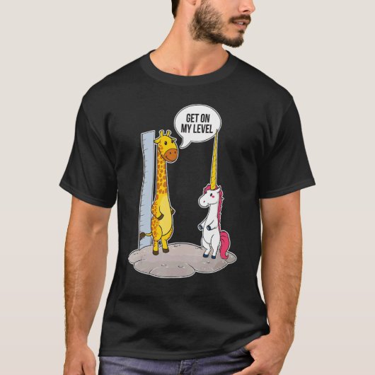 Op mijn niveau Giraffe T-shirt (Voorkant)