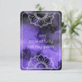 Op mijn pad Paarse Waterverf bevestiging Kaart (Staand voorkant)