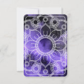 Op mijn pad Paarse Waterverf bevestiging Kaart (Achterkant)