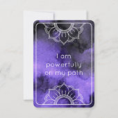 Op mijn pad Paarse Waterverf bevestiging Kaart (Voorkant)