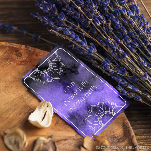 Op mijn pad Paarse Waterverf bevestiging Kaart