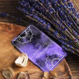 Op mijn pad Paarse Waterverf bevestiging Kaart