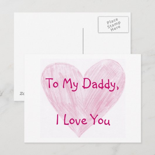 Op mijn papa briefkaart (Voorkant / Achterkant)