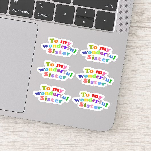 Op mijn prachtige zus sticker (Detail)