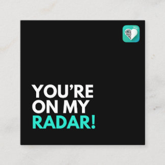 Op mijn radar vierkante visitekaartje