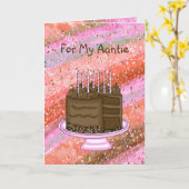 Op mijn tante | Fijne verjaardag Kaart (Gele Bloem)