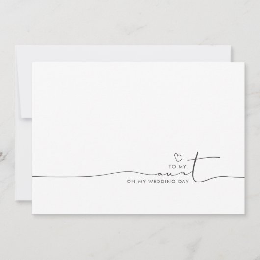 Op mijn tante Weddenning Morning Cute Message (Voorkant)