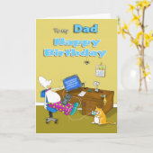 Op mijn vader gelukkige verjaardag kaart (Gele Bloem)