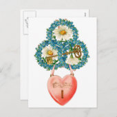 Op mijn Valentijn sleutel tot mijn hart Feestdagenkaart (Voorkant / Achterkant)