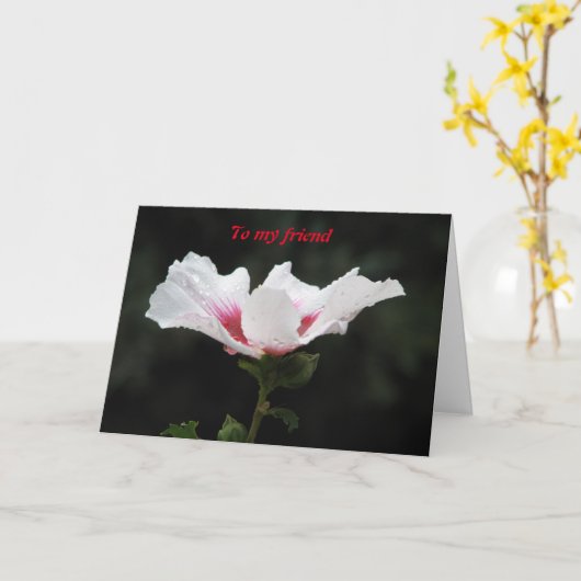 Op mijn vriend kaart (Gele Bloem)