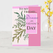 "Op mijn vriend op de Dag van de Valentijn!" Kaart (Gele Bloem)