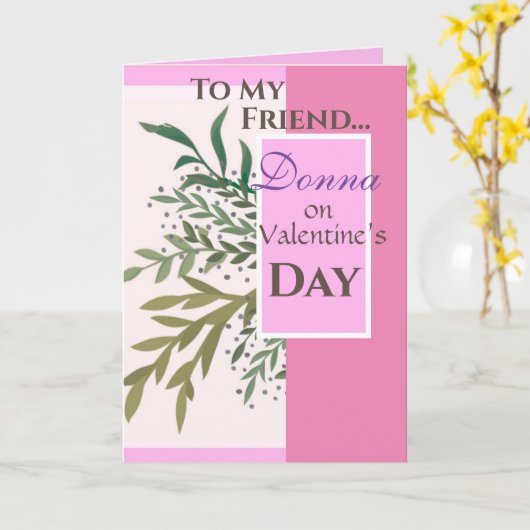 "Op mijn vriend op de Dag van de Valentijn!" Kaart (Gele Bloem)