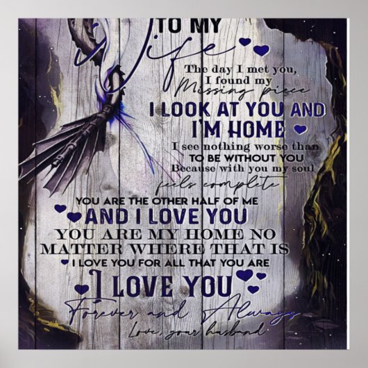 Op mijn vrouw | Funny Quotes to Wife | Nieuwe thui Poster (Voorkant)