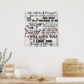 Op mijn vrouw | Home Decor Cft | Naar mijn Cadeau  Poster (Keuken)