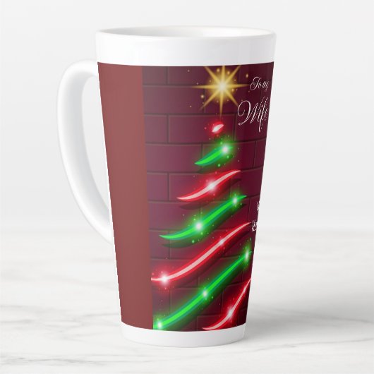 Op mijn vrouw latte mok (Linkerhoek)