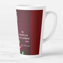 Op mijn vrouw latte mok