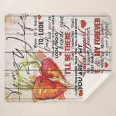 Op mijn vrouw |Vakantiedagen | Brief voor mijn vro Sherpa Deken (Voorkant (horizontaal))