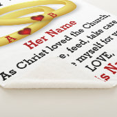 Op mijn vrouw voor haar trouwkoppel monogram sherpa deken (3/4)