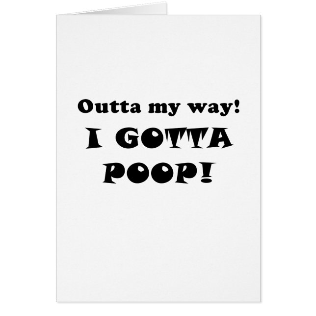 Op mijn weg moet ik poop (Voorkant)