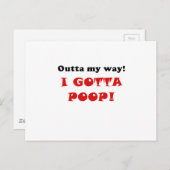 Op mijn weg moet ik poop briefkaart (Voorkant / Achterkant)