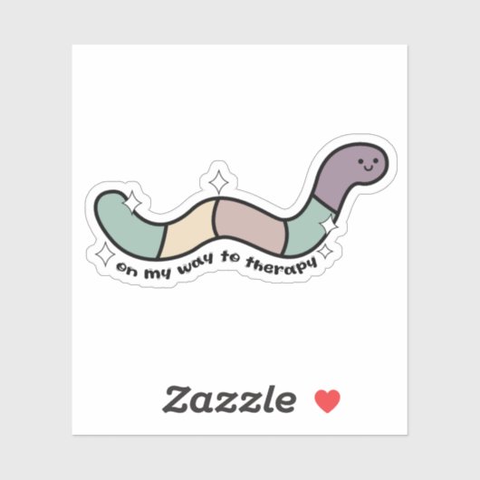 Op mijn weg naar therapie grappig .Snarky decal, t Sticker (Vel)