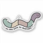 Op mijn weg naar therapie grappig .Snarky decal, t Sticker (Voorkant)