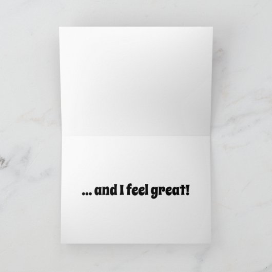 Op mijn werk was ik getikt, nu ben ik gepensioneer kaart (Binnen)