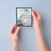 Op mijn Wolf Wife Birthday Gift, een paar bruiloft Flyer (Hand)