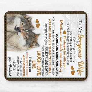 Op mijn Wolf Wife Birthday Gift, een paar bruiloft Muismat