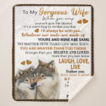 Op mijn Wolf Wife Birthday Gift, een paar bruiloft Sherpa Deken<br><div class="desc">Op mijn Wolf Wife Birthday Gift,  een paar bruiloft</div>