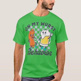 Op mijn worstgedrag Schnitzel Oktoberfest Drinken T-shirt