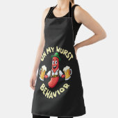 Op mijn wurst gedrag Funny Oktoberfest Festival Schort (Insitu)